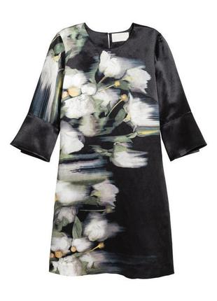 Качественное платье мини h&amp;m conscious exclusive из органического льна с шелком.3 фото