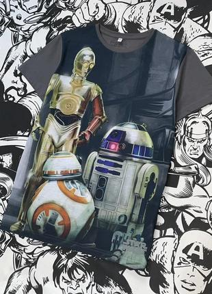 Футболка с принтом фильма звездные войны star wars r2-d2,bb-8,с-3ро