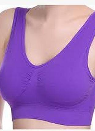 Топ бесшовный бюстгальтер air bra фиолетовый s, м, l, xl, 2xl, 3xl1 фото