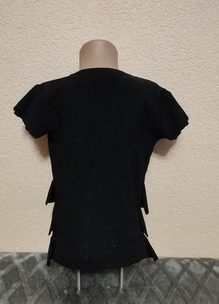 Нарядная черная блуза с блестками для девочки 12-13роков, Рост 152-158см от miss evie2 фото