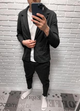 Костюм чоловічий классика сірий / классический костюм серый штаны + пиджак7 фото