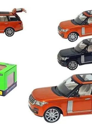 68263 а машина металл автопром, 1:26 range rover, 2 цвета, на бат, свет, звук, откр.двери, в коробке