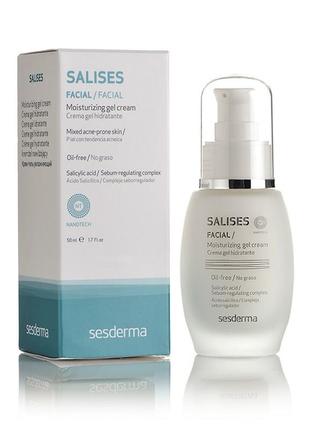 Зволожувальний крем-гель sesderma salises facial moisturizing gel cream 50 мл