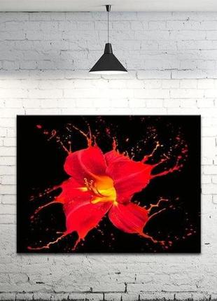 Картина на холсте на стену для интерьера/спальни/офиса dk китайская роза 45х60 см (dkp4560-c587)