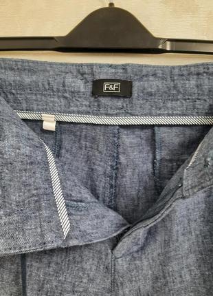 Новые прямые брюки брюки брючины с льном на кулиске большой размер5 фото