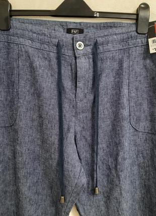 Новые прямые брюки брюки брючины с льном на кулиске большой размер3 фото