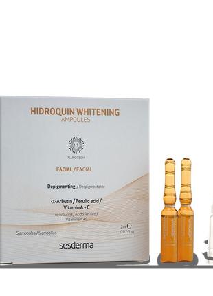 Сыворотка отбеливающая sesderma hidroquin whitening ampoules 5*2мл