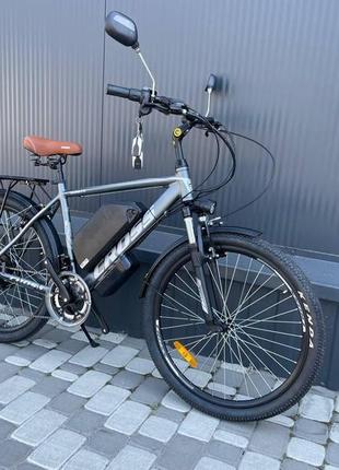 Електровелосипед 26" cubic-bike sonata grey 1000 w 18 ah 48v panasonic1 фото