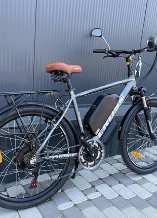Електровелосипед 26" cubic-bike sonata grey 1000 w 18 ah 48v panasonic4 фото