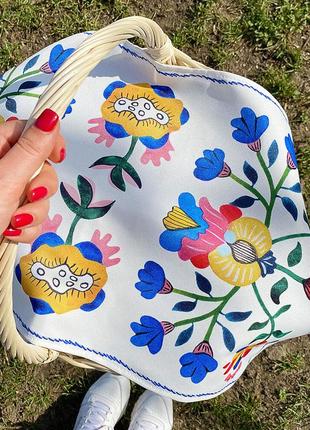 Серветка для кошика, на стіл волошки. акварель 35х60 см (slf_23m013)