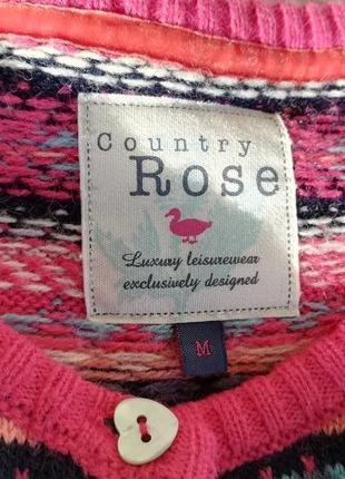 Женский кардиган в стиле country rose вязаный fair isle с содержанием шерсти nordic4 фото