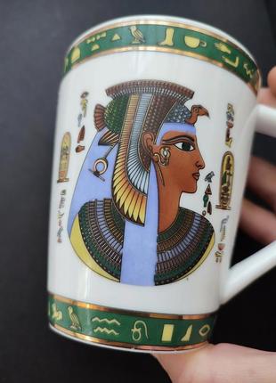 Порцелянова чашка для кави/чаю з зображенням клеопатри fathi mahmoud limoges4 фото