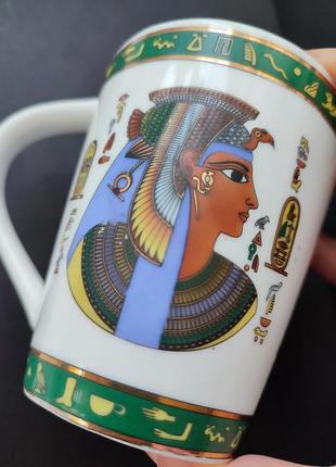 Порцелянова чашка для кави/чаю з зображенням клеопатри fathi mahmoud limoges6 фото