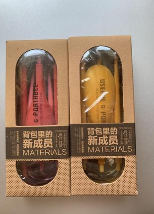 Туристический складной набор столовых приборов вилка ложка палочки в дорогу или на...