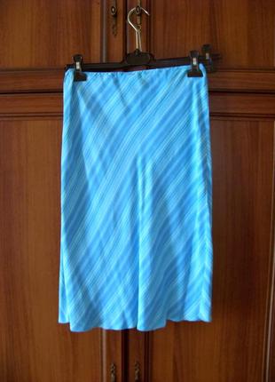 Вискозная голубая в полоску юбка колокольчик bay 12р ml1 фото