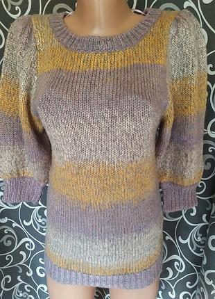 Милейший мягкий свитерок интересный рукав 2%мохер