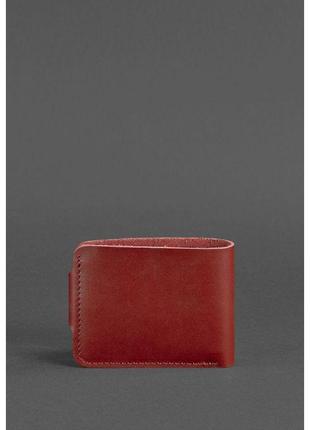Женский качественный кожаный кошелек на кнопке, кожаные кошельки ручной работы для девушек бордовый4 фото