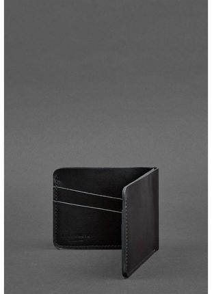 Шкіряні портмоне ручної роботи з монетницею брендове, чоловічий фірмовий гаманець натуральний стильний чорний3 фото