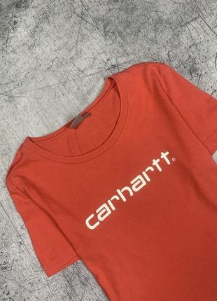 Крутая винтажная футболка carhartt бег-лого оригинал винтаж новинка2 фото