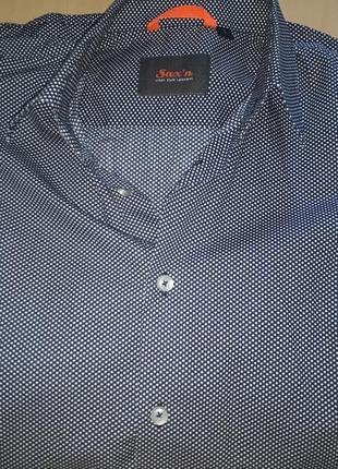Стильная мужская рубашка vaismann, мелкий горох1 фото
