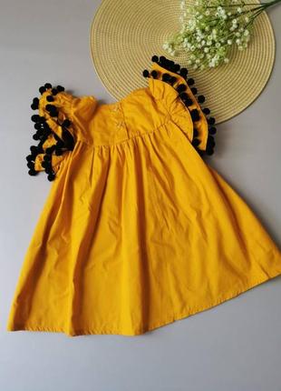Платье на лето девочке желтое6 фото