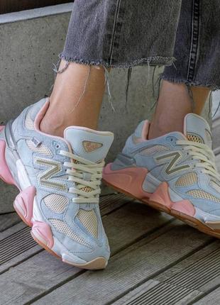 Женские кроссовки new balance 9060 x joe freshgoods inside voices bady shower blue 36-37-38-39-408 фото