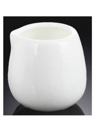 Молочник wilmax 100мл фарфор, фарфоровый белый кувшин для молока, фарфоровый белый молочник от wilmax