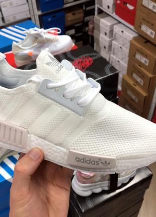 Мужские, летние, спортивные кроссовки adidas nmd runner white