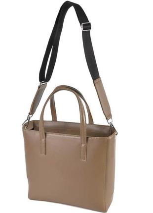 Стильная женская сумка классическая кожзам 780 мокко