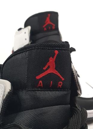 Nike air jordan 1 mid •black red gray•10 фото