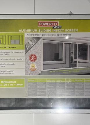 Телескопическая антимоскитная сетка на окно powerfix