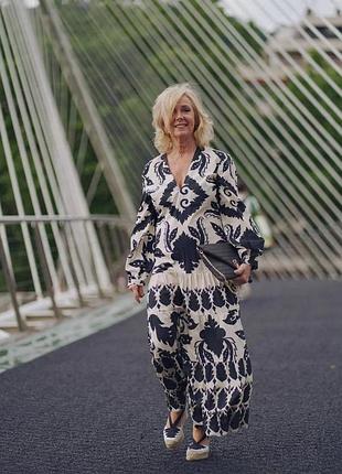 Zara шикарна сукня з принтом 100% бавовна