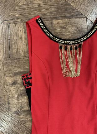 Ошатне червоне міні плаття 6