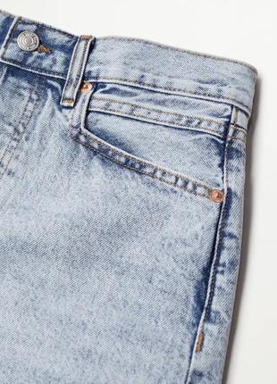 Джинсовая юбка голубого цвета с необработанным краем от mango размер: xs, s, m6 фото