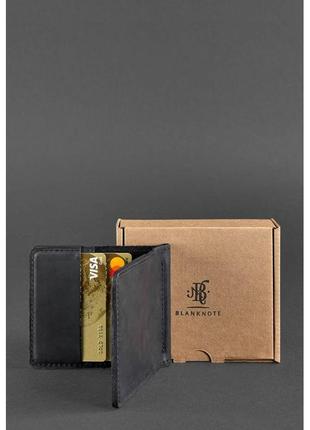 Кожаный кошелек для мужчин портмоне ручной работы, мужские портмоне с монетницей стильный универсальный черный3 фото