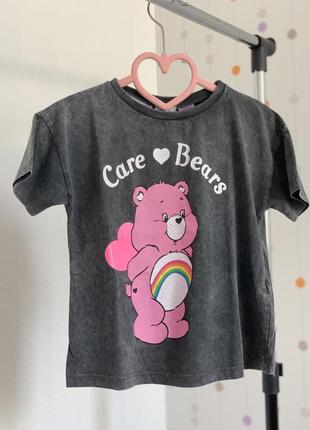 Детская футболка zara для девочки/детская футболка зара/с мишками/care bears