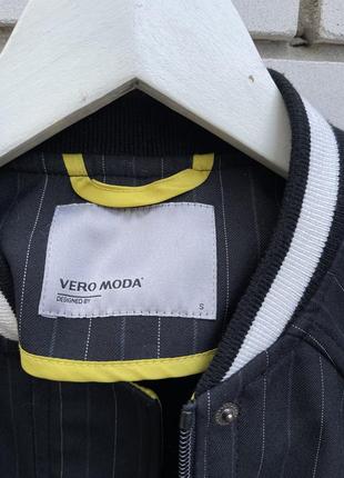 Темно-синий бомбер в бейсбольном стиле vero moda4 фото