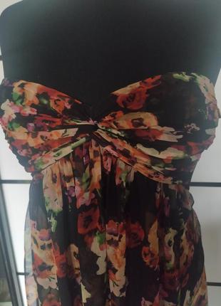 Платье шифоновое в цветочный принт4 фото