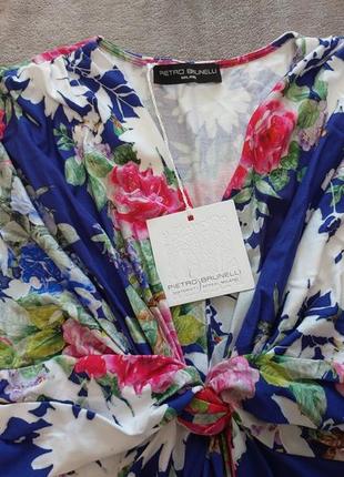 Платье  для беременных pietro brunelli с узлом спереди и складками на плечах. р. xs, s. итал