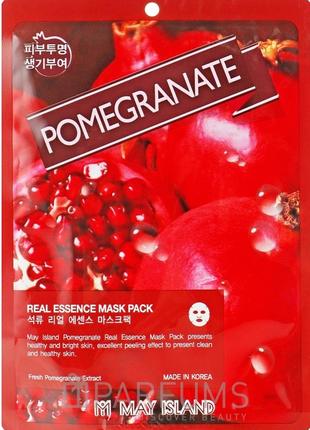 Тканевая маска с гранатом
may island real essence pomegranate mask pack