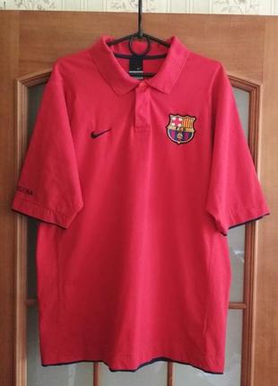 Мужская винтажная футбольная футболка nike fc barcelona (l-xl)1 фото