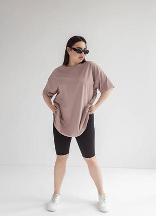 Футболка хлопок базовая свободная oversize унисекс 6 цветов2 фото