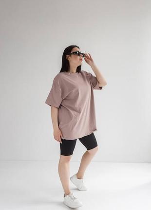 Футболка хлопок базовая свободная oversize унисекс 6 цветов4 фото