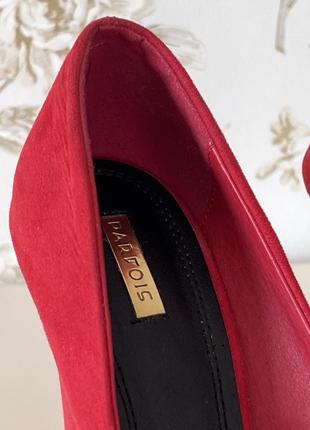Красные туфли на устойчивом каблуке parfoise3 фото