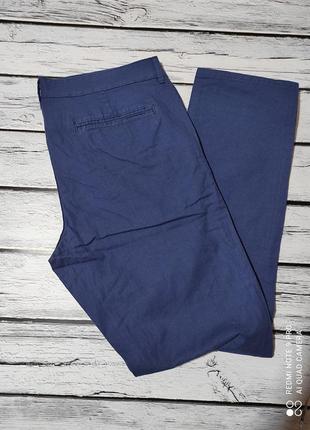 Штани чоловічі брюки сині бавовняні котонові батал1 фото