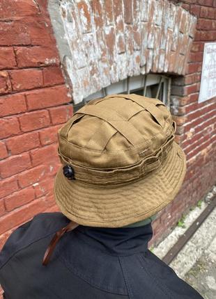 Тактическая панама с характерными короткими полями (койот на резинке)