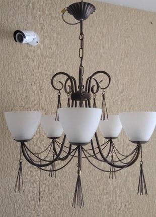 Люстра ручной работы в классическом стиле nblight модель сан-марино с плафонами