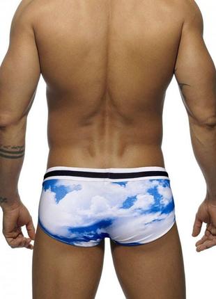 Мужские плавательные брифы от бренда uxh с принтом неба2 фото