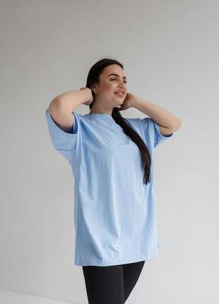 Футболка хлопок базовая свободная oversize унисекс 6 цветов3 фото