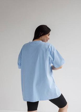 Футболка хлопок базовая свободная oversize унисекс 6 цветов4 фото